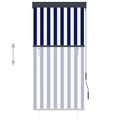 vidaXL Outdoor Roller Blind 80x250 cm Blue and White