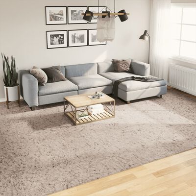 vidaXL Shaggy Rug PAMPLONA High Pile Modern Beige 300x400 cm