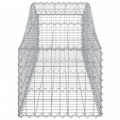 vidaXL Arched Gabion Baskets 2 pcs 200x50x40/60 cm Galvanised Iron