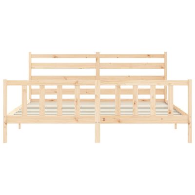 vidaXL Bed Frame without Mattress Solid Wood Pine