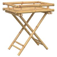 vidaXL Folding Tray Table 60x40x68 cm Bamboo