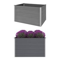 vidaXL Garden Raised Bed WPC 150x100x91 cm Grey