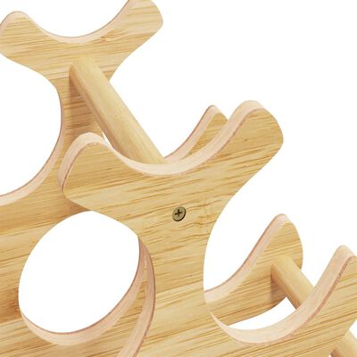 vidaXL Wine Rack for 6 Bottles 35x18x25.5 cm Bamboo