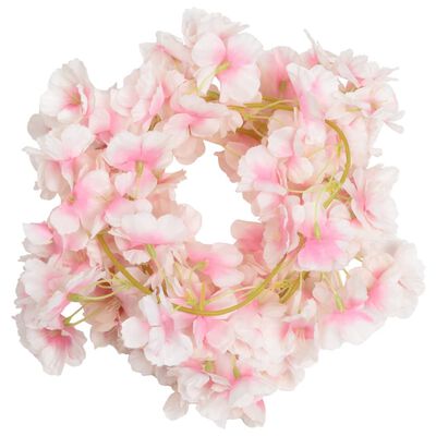 vidaXL Christmas Flower Garlands 6 pcs Light Pink 180 cm