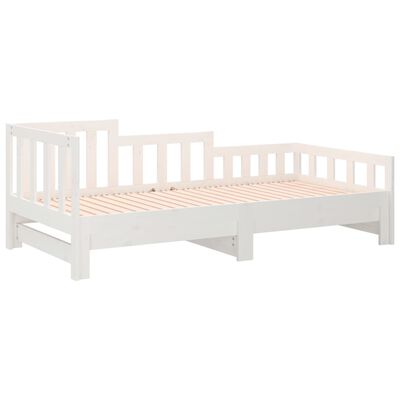 vidaXL Pull-out Day Bed without Mattress White 2x(80x200) cm