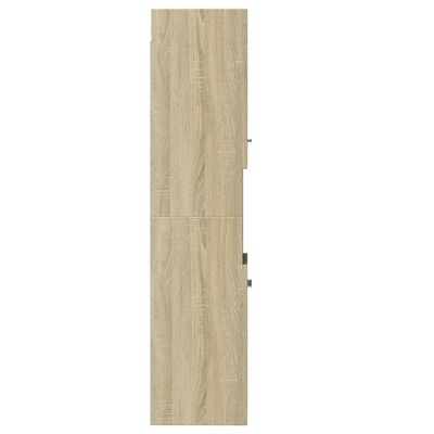 vidaXL Bathroom Cabinet Sonoma Oak 30x30x130 cm Engineered Wood