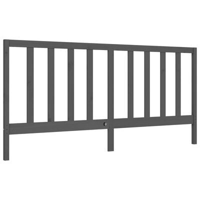 vidaXL Bed Frame without Mattress Grey 200x200 cm Solid Wood Pine