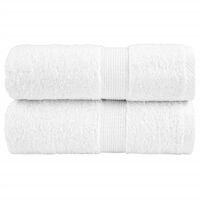 vidaXL Premium Washcloths 2pcs White 30x30cm 600gsm 100% Cotton
