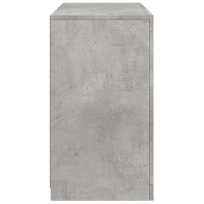 vidaXL Sideboard with LED Lights Concrete Grey 60.5x37x67 cm