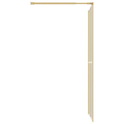 vidaXL Walk-in Shower Wall with Clear ESG Glass Gold 90x195 cm