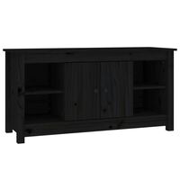 vidaXL TV Cabinet Black 103x36,5x52 cm Solid Wood Pine