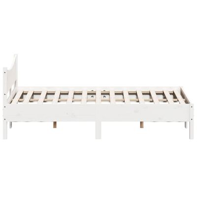 vidaXL Bed Frame without Mattress White 120x190 cm Small Double Solid Wood Pine