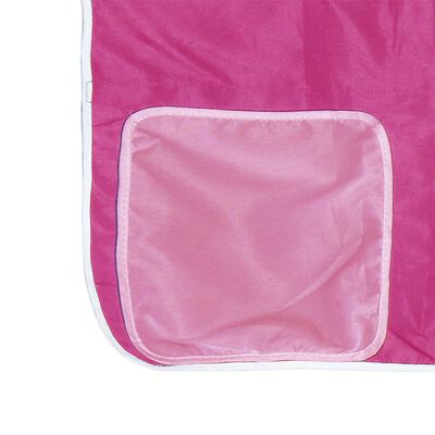 vidaXL Kids' Loft Bed with Curtains without Mattress Pink 90x200 cm