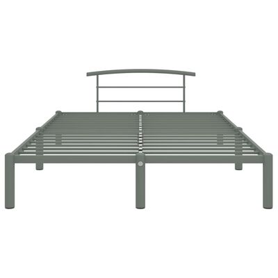 vidaXL Bed Frame without Mattress Grey Metal 160x200 cm