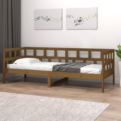 vidaXL Day Bed without Mattress Honey Brown Solid Wood Pine 80x200 cm