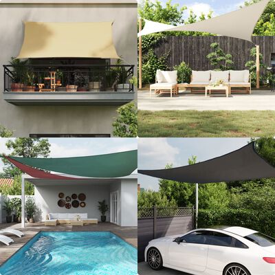 vidaXL Sun Shade Sail Sand 5x3.5 m 100% Polyester Oxford