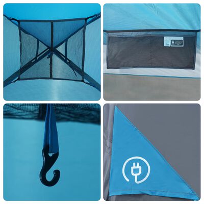 vidaXL Camping Tent Dome 2-Person Blue Waterproof