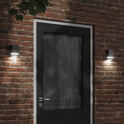 vidaXL Outdoor Wall Light Black Stainless Steel