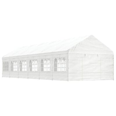 vidaXL Gazebo with Roof White 13.38x4.08x3.22 m Polyethylene