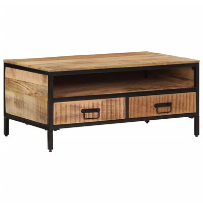 vidaXL Coffee Table 90x50x30 cm Solid Rough Wood Mango