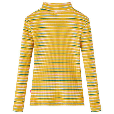 Kids' T-shirt with Long Sleeves Mock Turtleneck Ochre 116