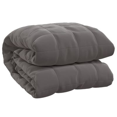 vidaXL Weighted Blanket Grey 220x260 cm 15 kg Fabric