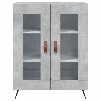 vidaXL Highboard Concrete Grey 69.5x34x180 cm Engineered Wood