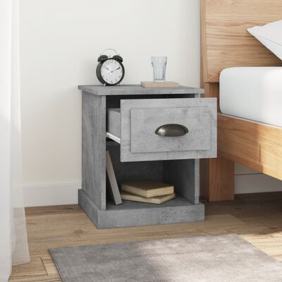 vidaXL Bedside Cabinets 2 pcs Concrete Grey 39x39x47.5 cm Engineered Wood