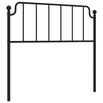 vidaXL Metal Headboard Black 107 cm