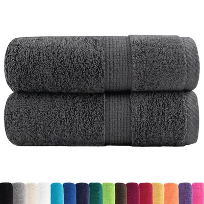 vidaXL Premium Soap Towels SOLUND 2pcs Anthracite 30x30cm 600gsm