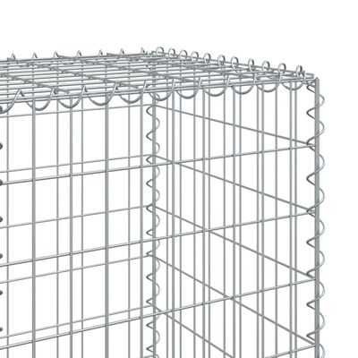 vidaXL Gabion Basket with Cover 100x50x150 cm Galvanised Iron