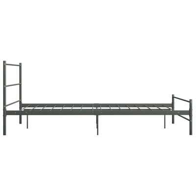 vidaXL Bed Frame with Headboard without Mattress Grey 160x200 cm Metal