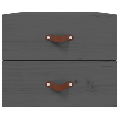 vidaXL Wall-mounted Bedside Cabinets 2 pcs Grey 50x36x40 cm