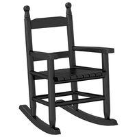 vidaXL Rocking Chair for Children Black Solid Wood Poplar
