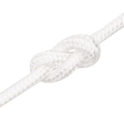 vidaXL Boat Rope Full White 10 mm 25 m Polypropylene