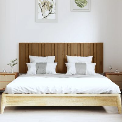 vidaXL Wall Headboard Honey Brown 166x3x60 cm Solid Wood Pine