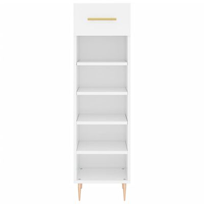 vidaXL Shoe Cabinet White 30x35x105 cm Engineered Wood