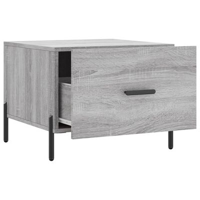 vidaXL Coffee Table Grey Sonoma 50x50x40 cm Engineered Wood