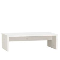 vidaXL Monitor Stand White 50x27x15 cm Solid Wood Pine