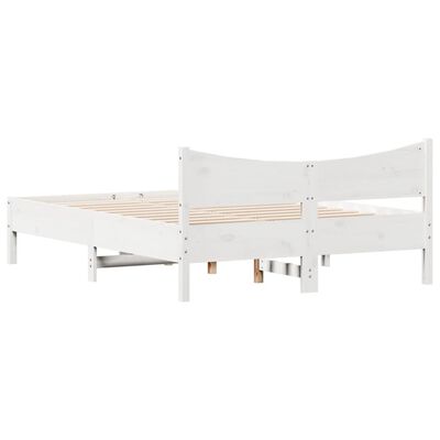 vidaXL Bed Frame without Mattress White 120x200 cm Solid Wood Pine