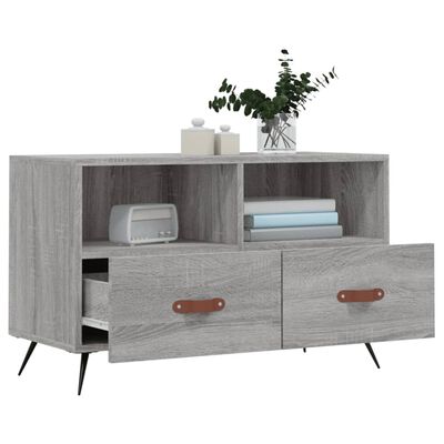 vidaXL TV Cabinet Grey Sonoma 80x36x50 cm Engineered Wood