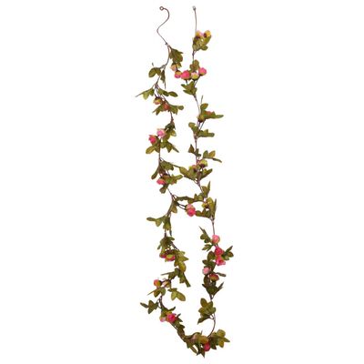 vidaXL Christmas Flower Garlands 6 pcs Rose 215 cm