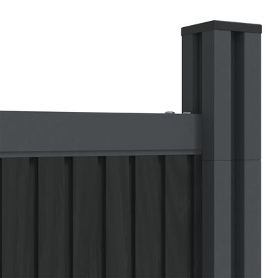 vidaXL Fence Panel Grey 526x186 cm WPC