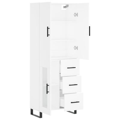 vidaXL Highboard White 69.5x34x180 cm Engineered Wood