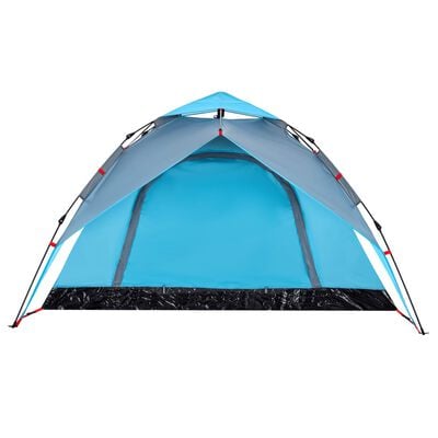 vidaXL Camping Tent Dome 4-Person Blue Quick Release