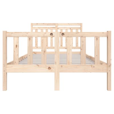 vidaXL Bed Frame without Mattress Solid Wood 120x200 cm (810077+814084)