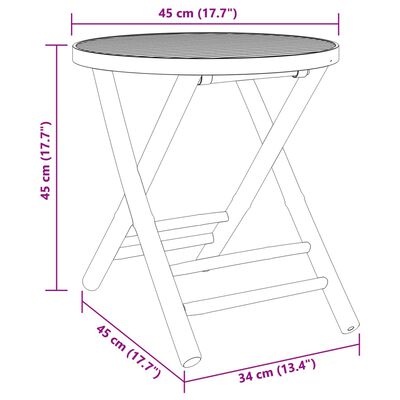 vidaXL 3 Piece Bistro Set Bamboo