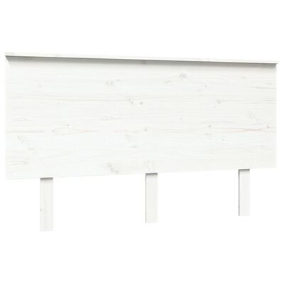 vidaXL Bed Headboard White 139x6x82.5 cm Solid Wood Pine