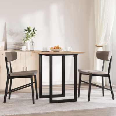 vidaXL Dining Table O-Frame 70x70x75.5 cm Solid Wood Pine and Cast Iron