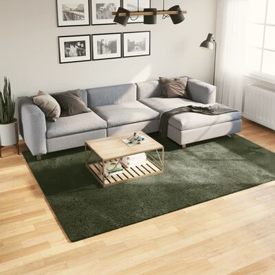 vidaXL Rug HUARTE Short Pile Soft and Washable Forest Green 200x280 cm